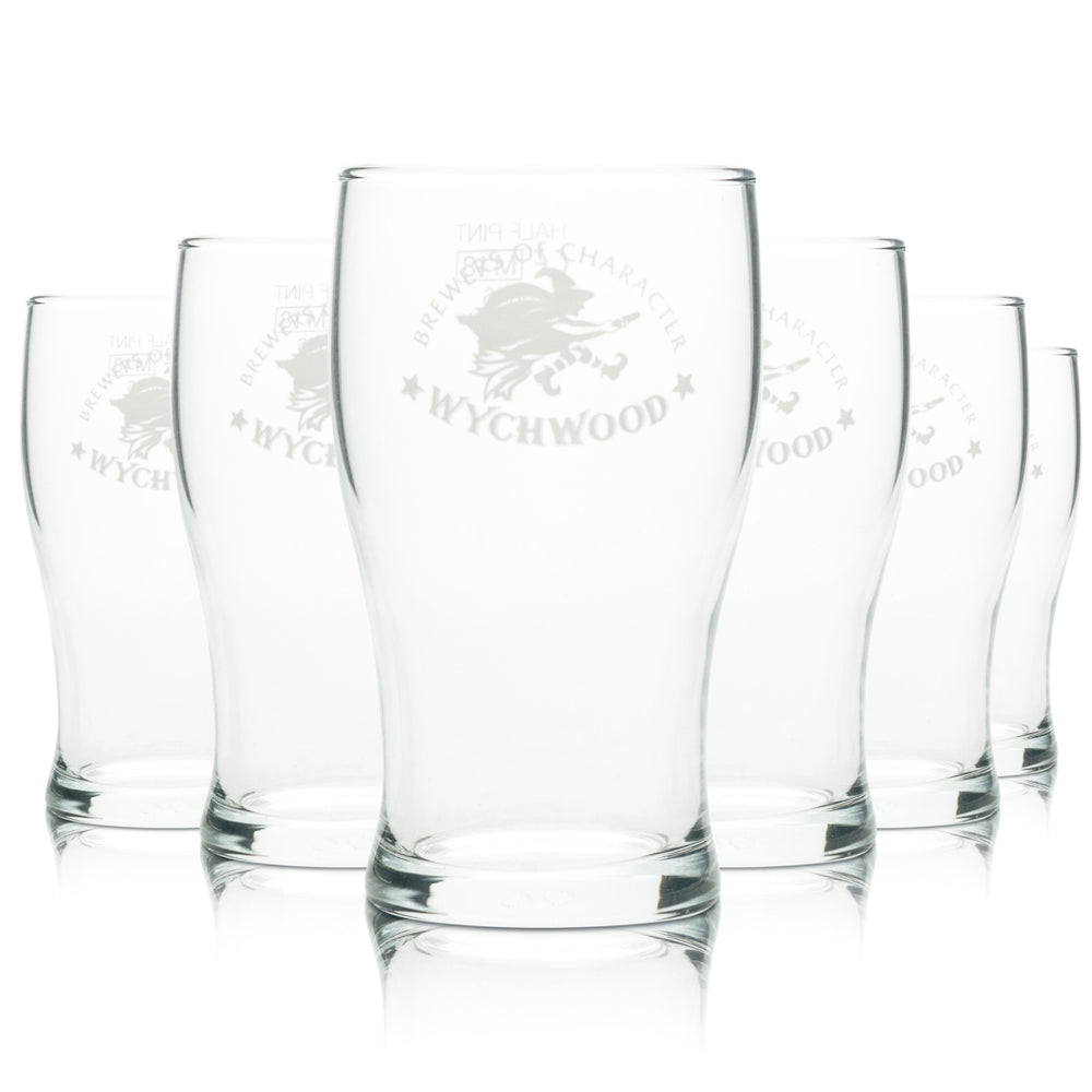 6 bicchieri da birra Wychwood 0,3 l 1/2 pinta bicchieri da birra artigianale Inghilterra Willi Cup