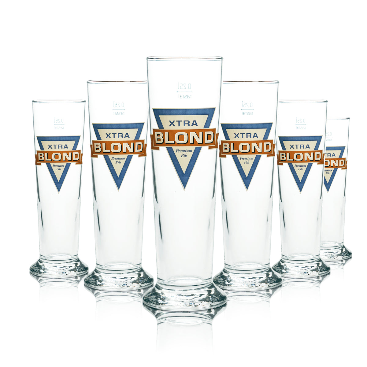 6 bicchieri da birra Xtra Blond 0,25 l, forma a calice, birrificio, bicchieri da birra, forma a tulipano, Pils, bar – Vista 4