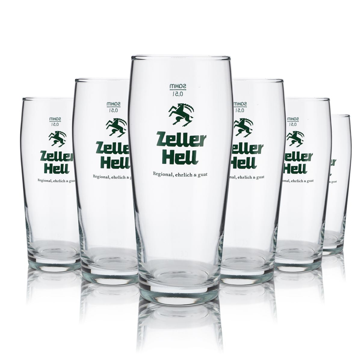 6 bicchieri da birra chiari Willi Becher, 0,5 l, in vetro Zeller, set da birrificio e ristorazione
