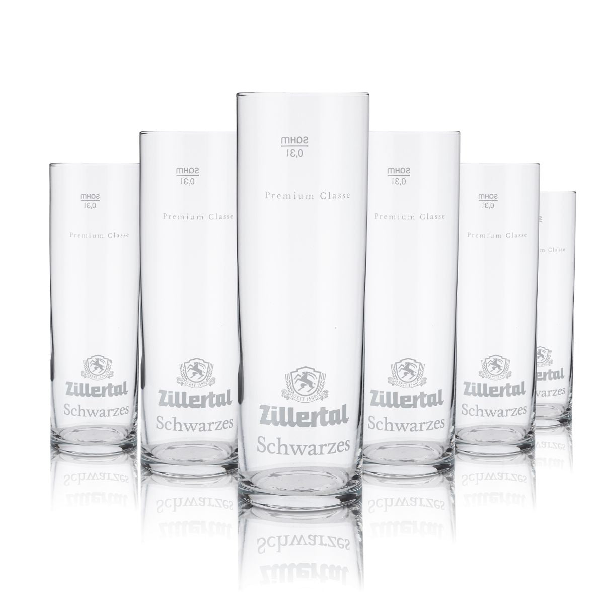 6 bicchieri Zillertal 0,3 l Willi Becher Kölschglas Altbierstange Schwarzes Gläser