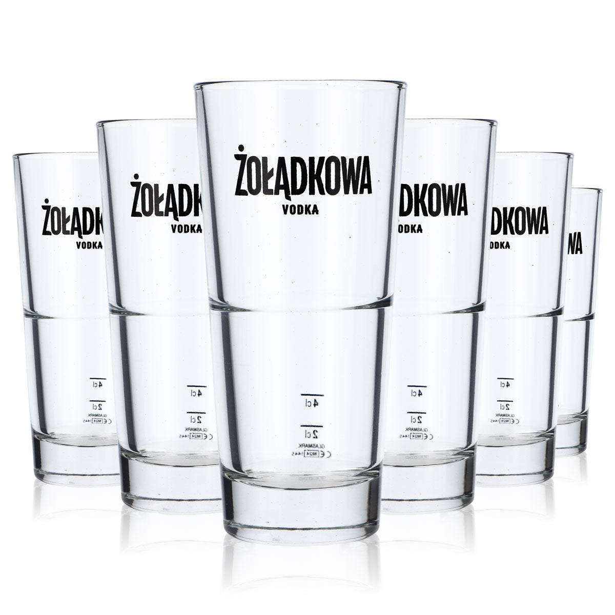 6 bicchieri da vodka Zoladkowa da 0,33 l Bicchieri da long drink Bicchieri impilabili – Vista 5