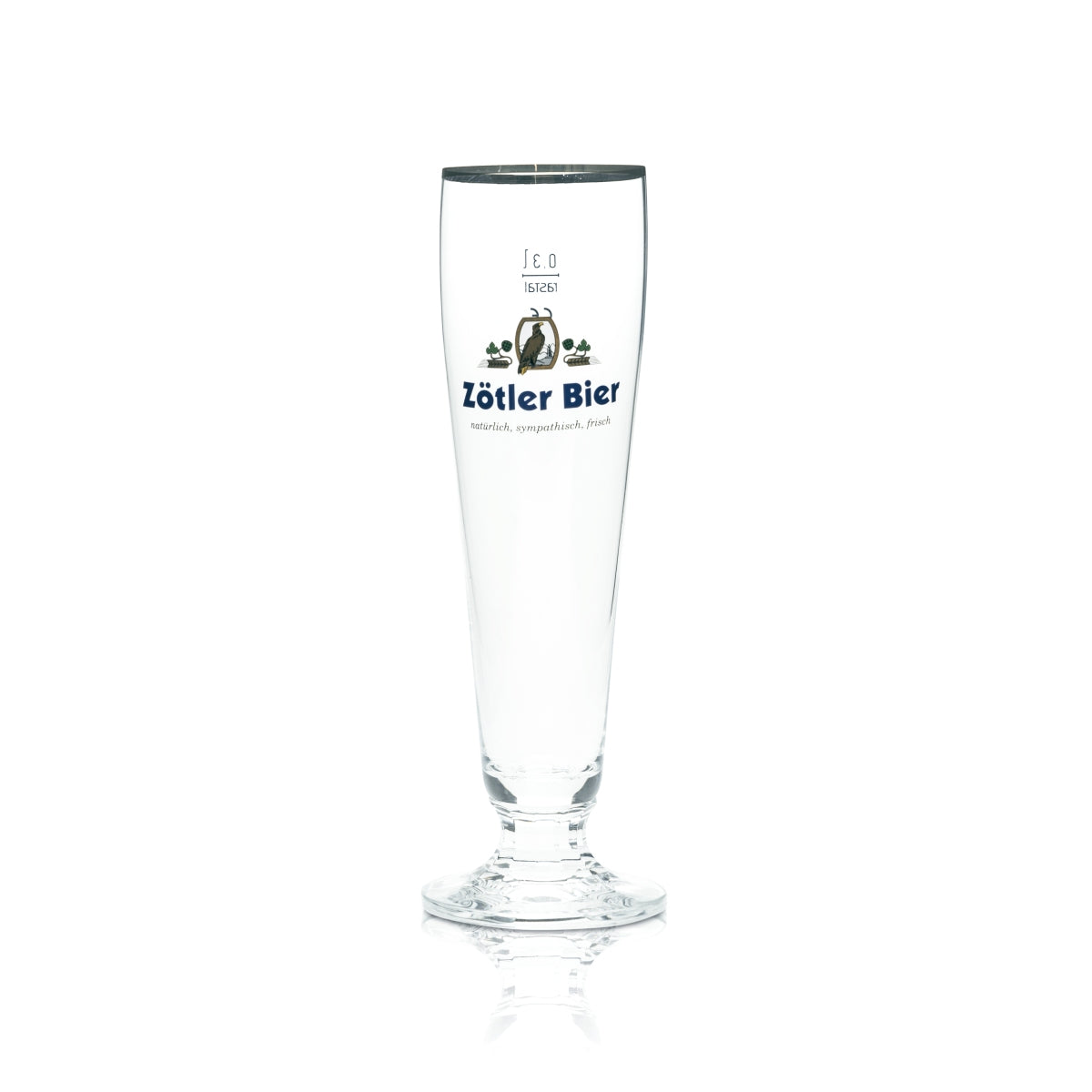 6 bicchieri da birra Zötler 0,3 l a forma di coppa con bordo dorato Birrificio Allgäu Gastro Bar – Vista 2