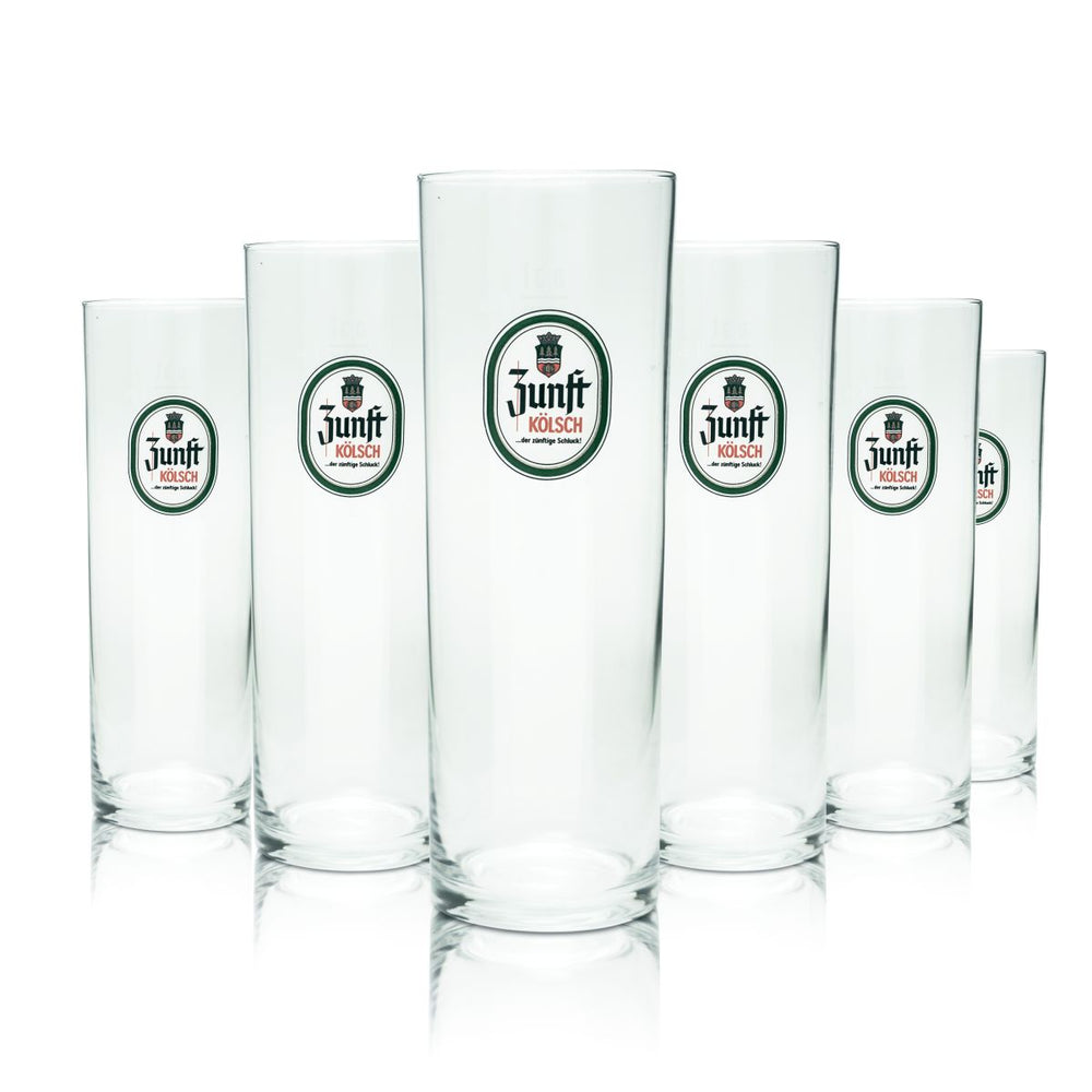 6 bicchieri da birra Zunft 0,3 l Kölsch Stange Set bicchieri da birra Altbiergläser Braurei Köln