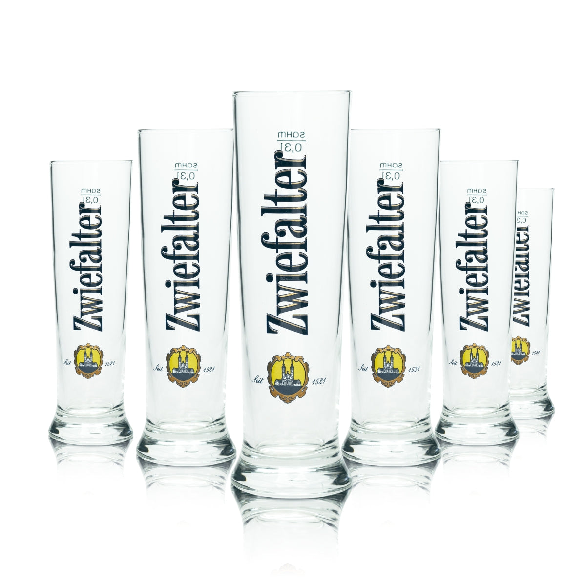 6 bicchieri da birra Zwiefalter da 0,3 l Vancouver Sahm Willi Tumbler bicchieri a forma di coppa