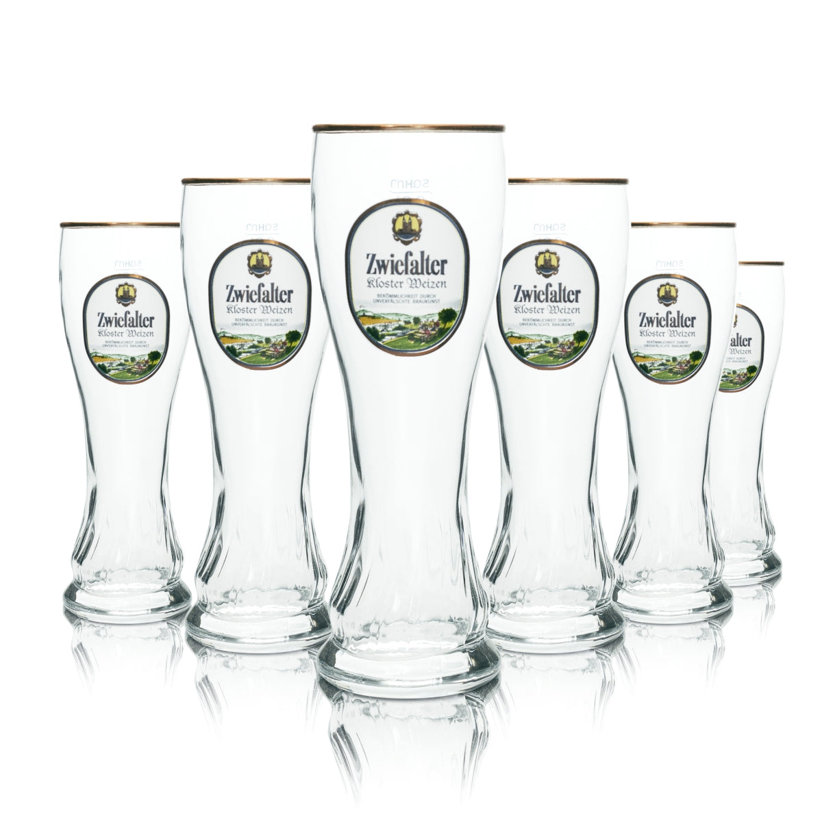 6 bicchieri da birra Zwiefalter 0,3 l birra bianca Eibsee Sahm Weizen bicchieri lievito birrificio