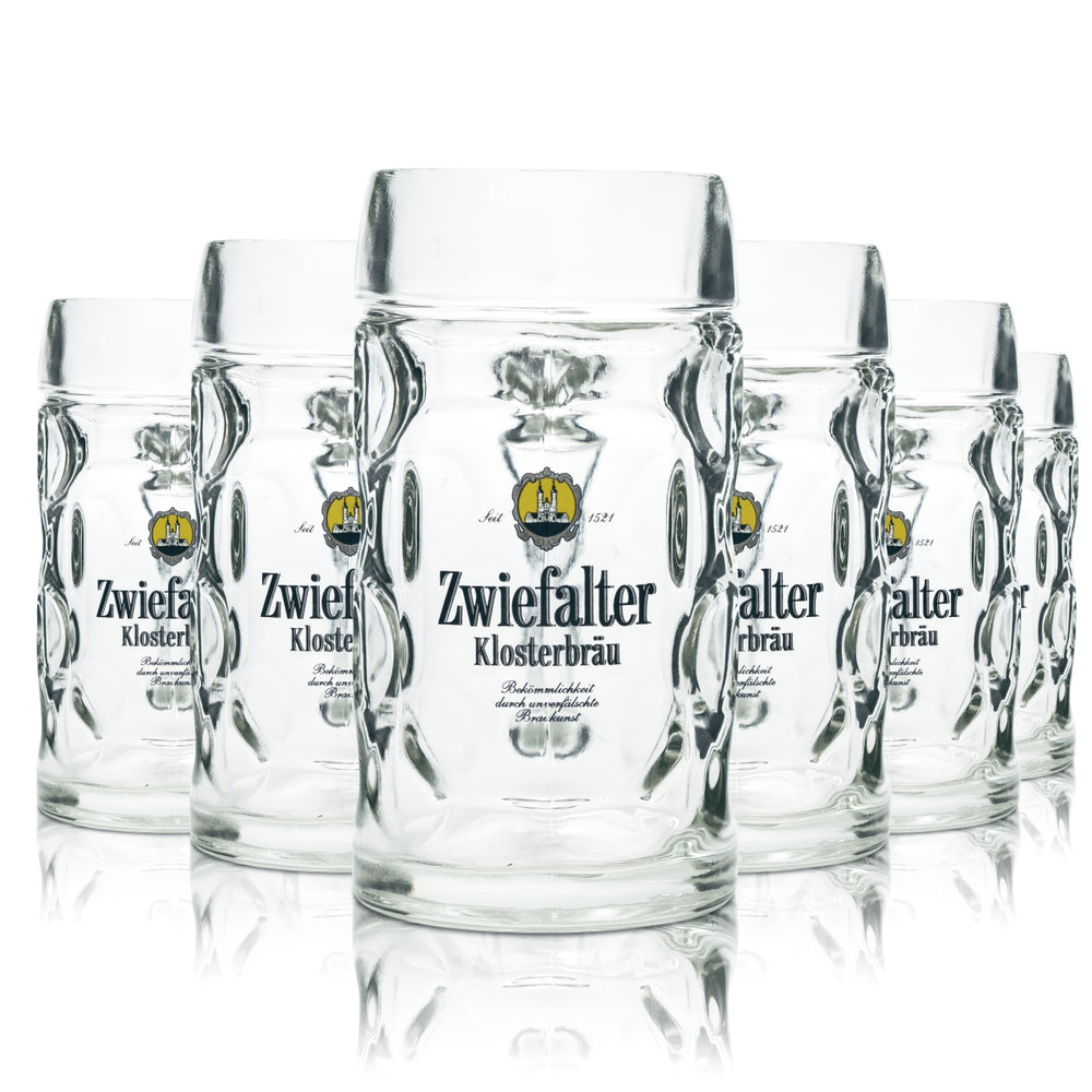6 bicchieri da birra Zwiefalter da 0,5 l, boccale Klosterbräu Stölzle Seidel con manico, boccali, boccali da birra