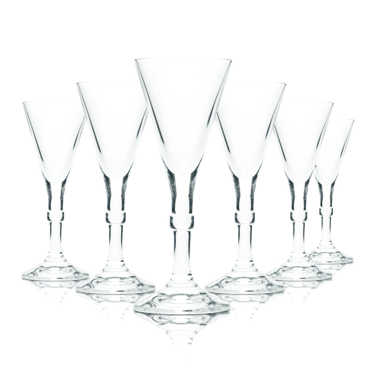6 bicchieri Zwiesel 5 cl a forma di calice con piede, bicchieri da degustazione per grappa e liquori, cristallo