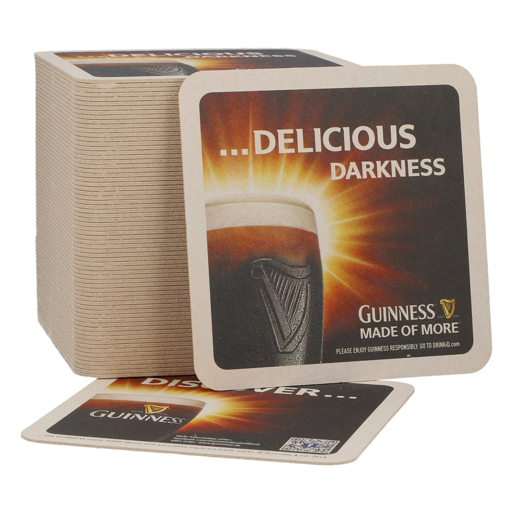 70 sottobicchieri originali Guinness "Delicious Darkness" - Accessori da bar