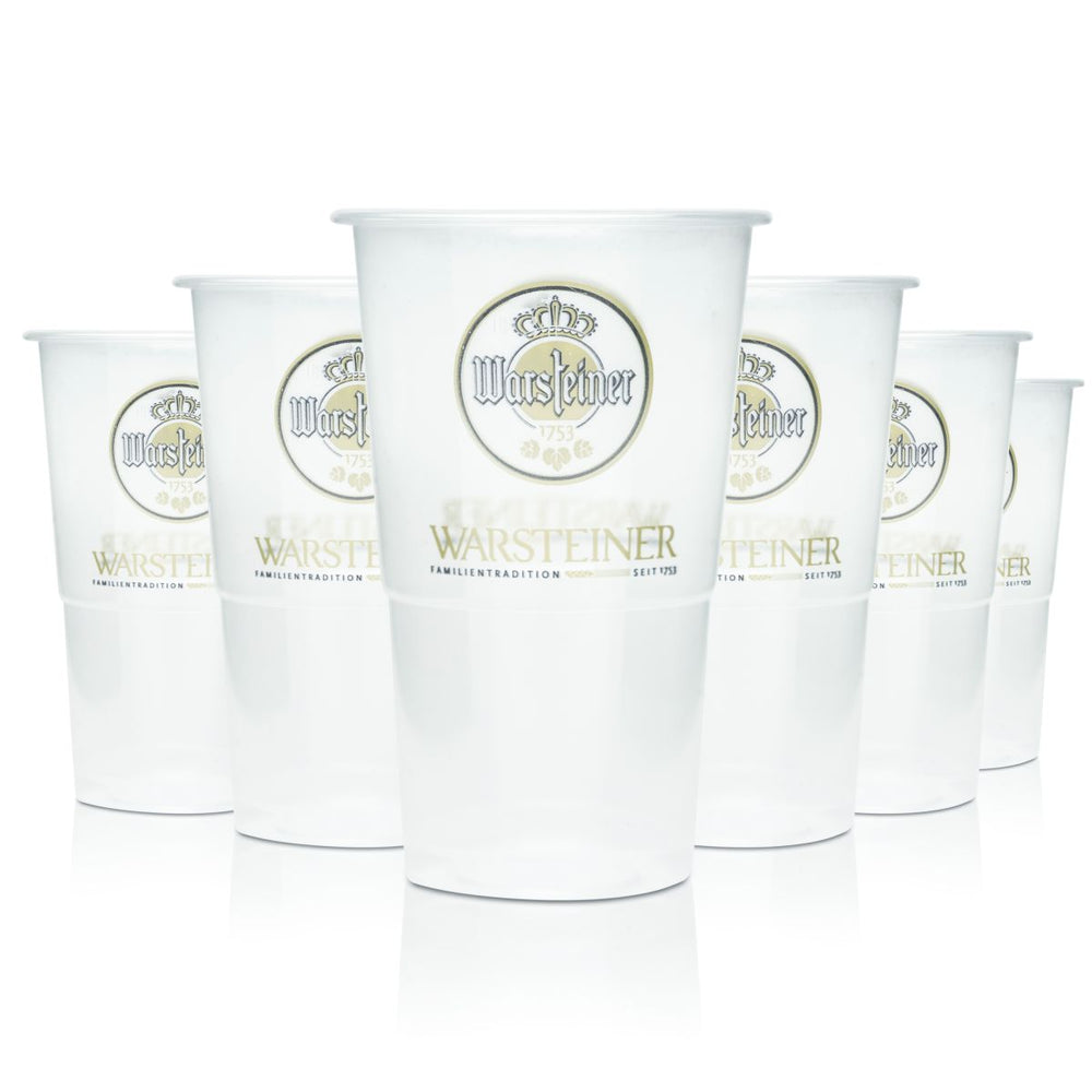 74x Bicchiere da birra Warsteiner 0,3 l, bicchiere monouso con logo vecchio  nuovo