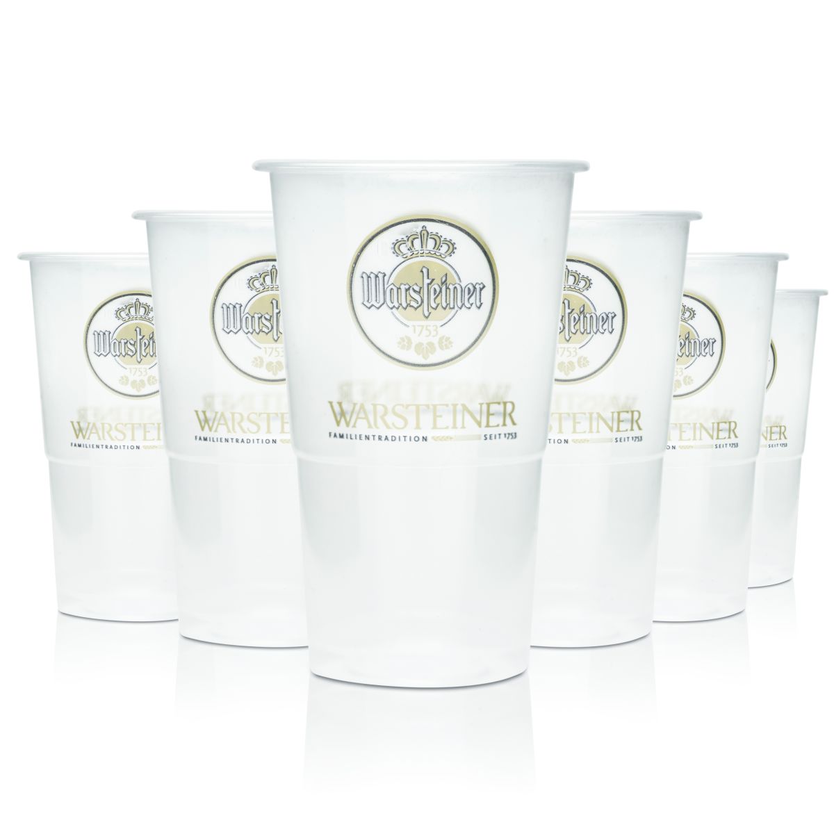 74x Bicchiere da birra Warsteiner 0,3 l, bicchiere monouso con logo vecchio  nuovo