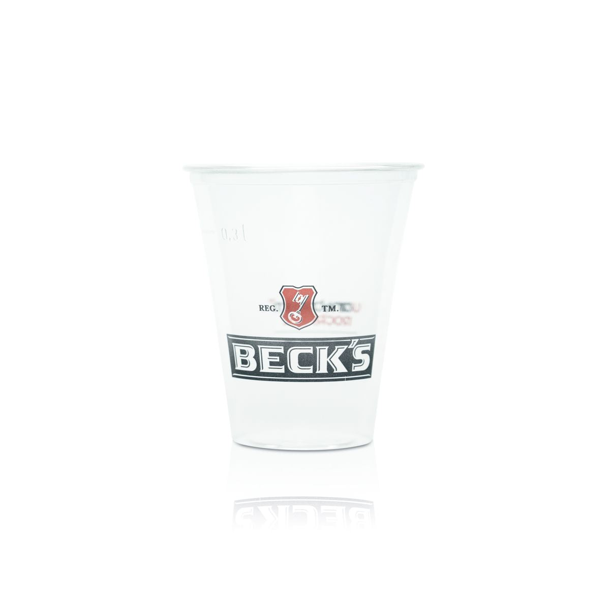 75x bicchieri monouso in plastica Becks Bicchieri in plastica da birra da 0,3 l Bicchieri per feste – Vista 2