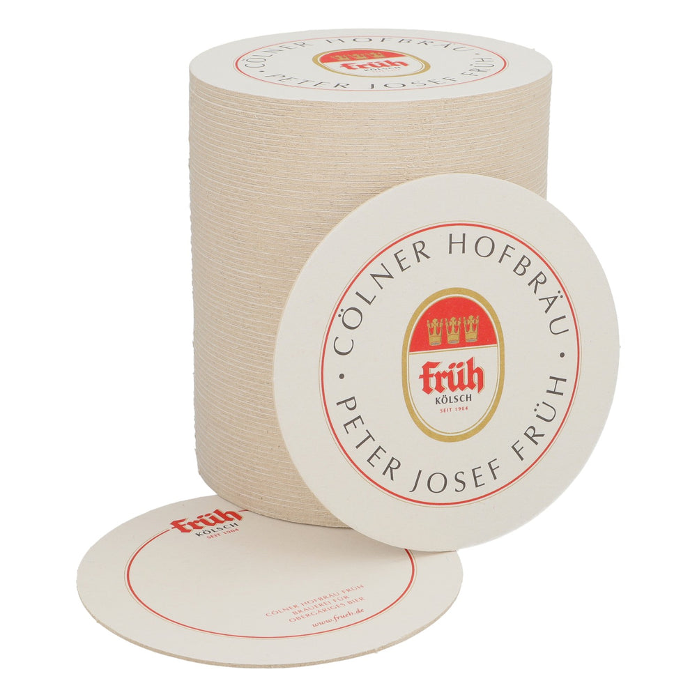 75 sottobicchieri Früh Kölsch Diametro 10,6 cm Logo con bordo dorato