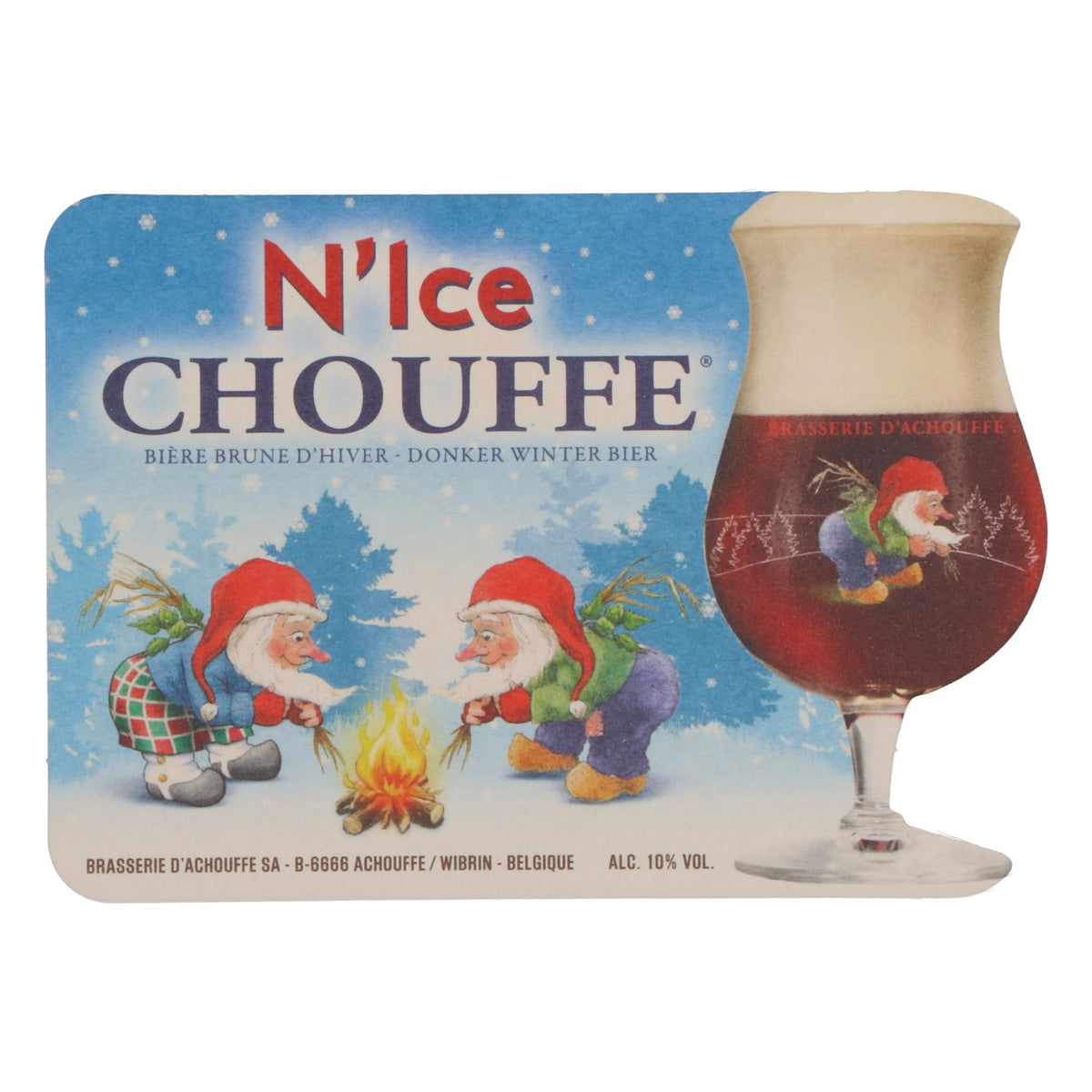 80x Brasserie D'Achouffe Birra Sottobicchieri Sottobicchieri in vetro "N´Ice" – Vista 3