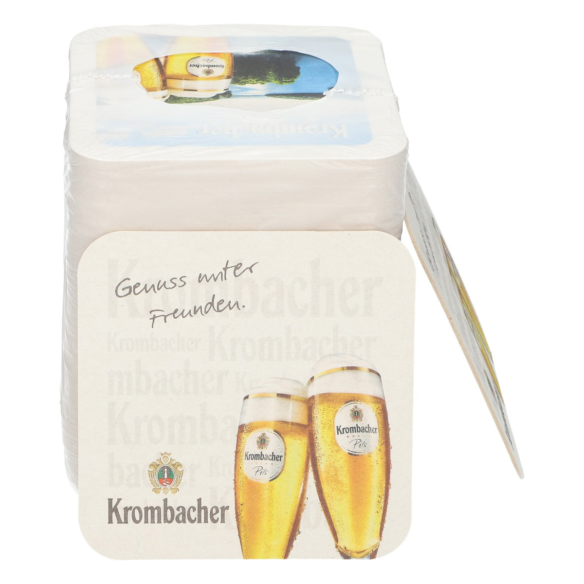80 sottobicchieri Krombacher 9x9 cm con protezione antigoccia per bicchieri e bottiglie – Vista 3