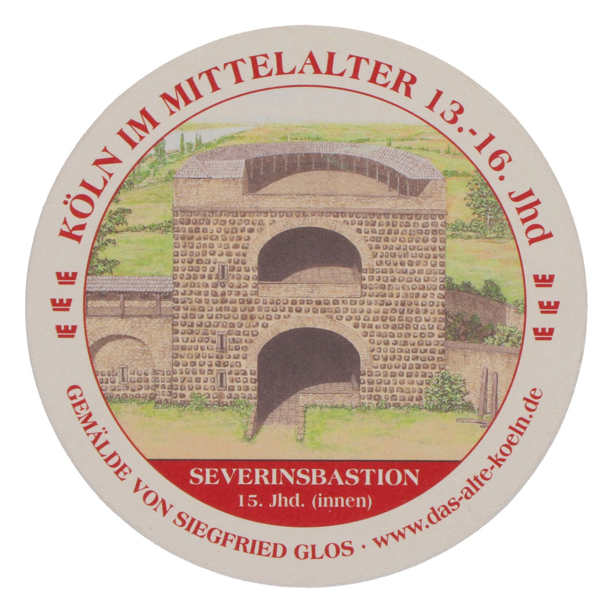 80x sottobicchieri Reissdorf "Colonia nel Medioevo" Bastione di Severino – Vista 4