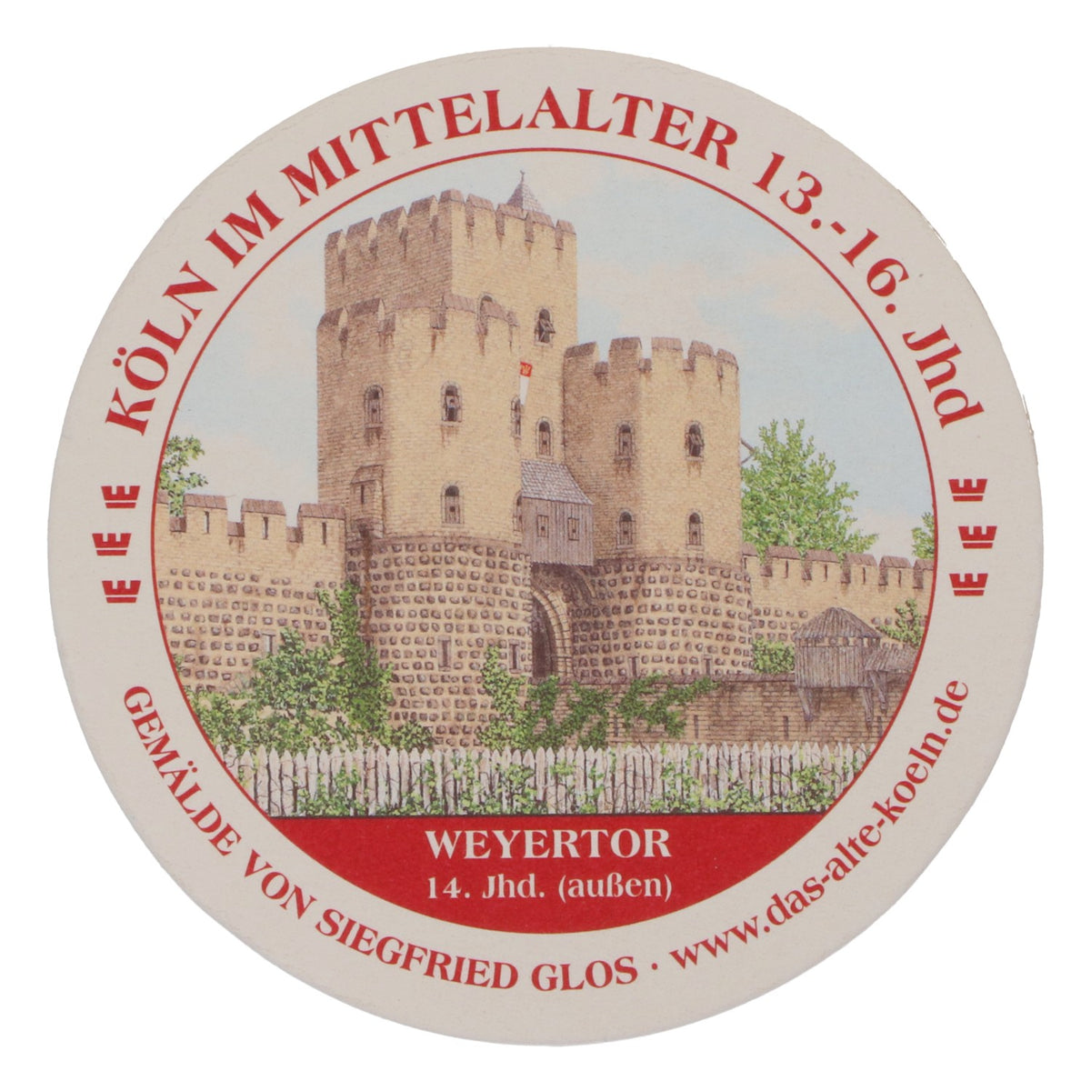 80x Sottobicchieri Reissdorf "Colonia nel Medioevo" Weyertor (esterno) – Vista 3