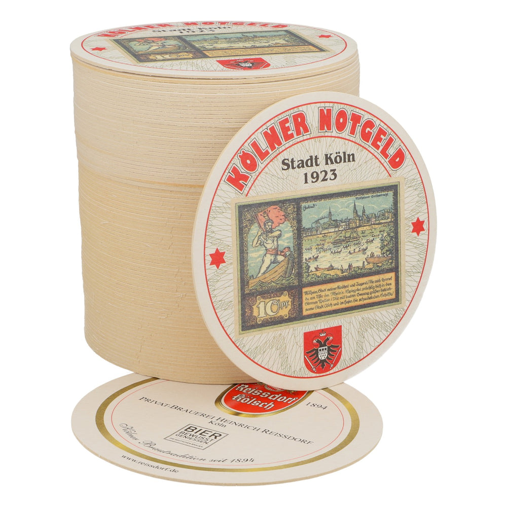 80x Sottobicchieri Reissdorf "Kölner Notgeld" 10 Pfennig