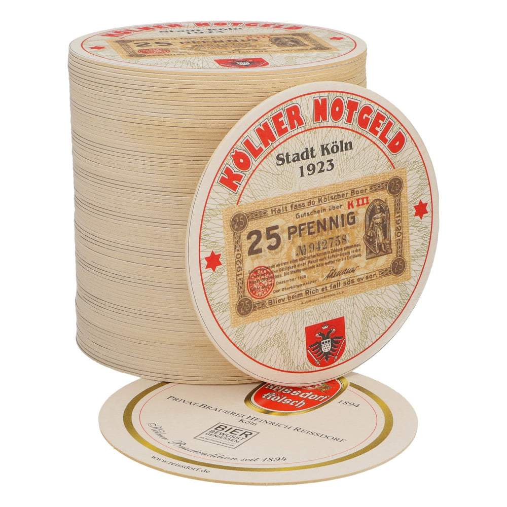 80x Sottobicchieri Reissdorf "Kölner Notgeld" 25 Pfennig