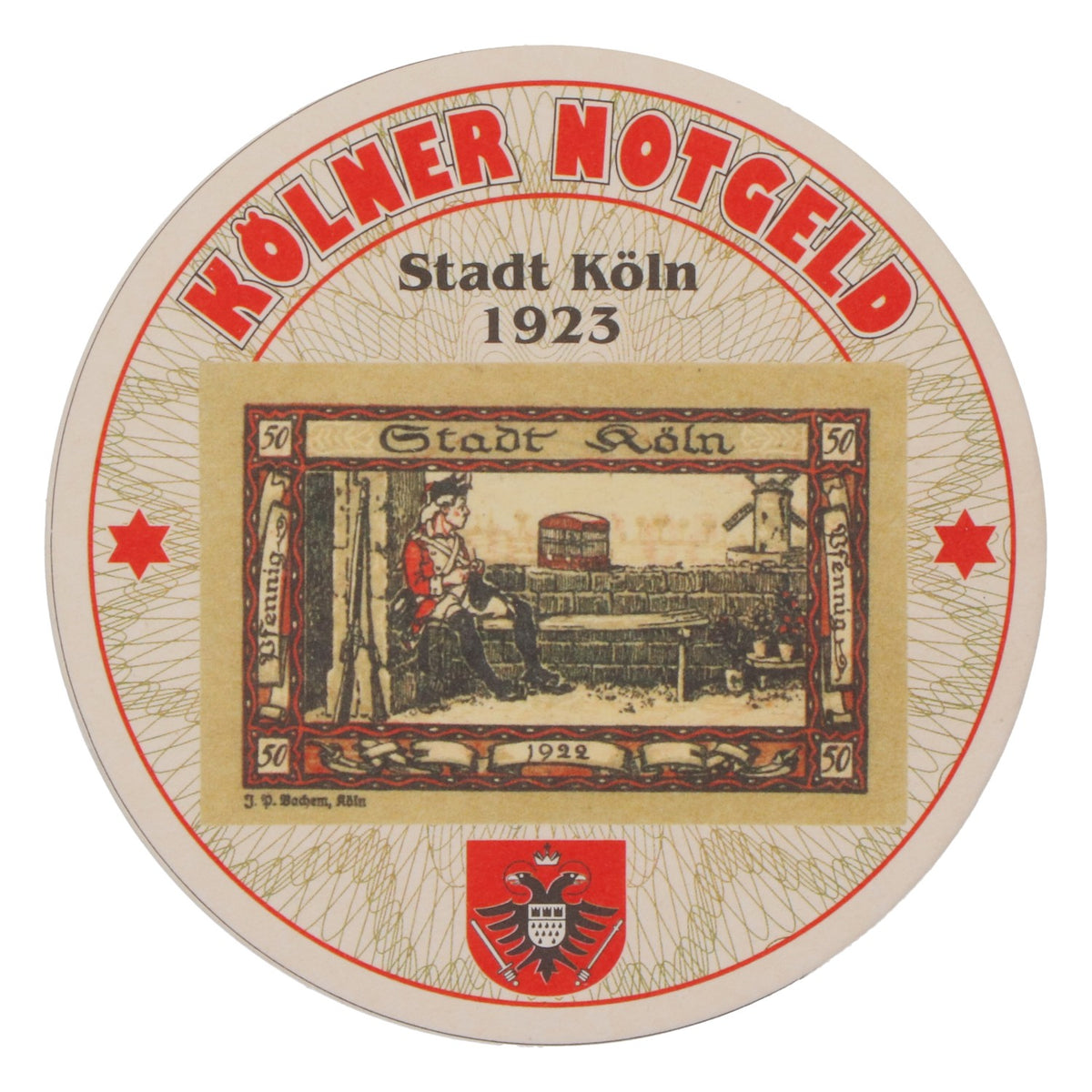 80x sottobicchieri Reissdorf Bier "Kölner Notgeld" 50 Pfennig V2 – Vista 3