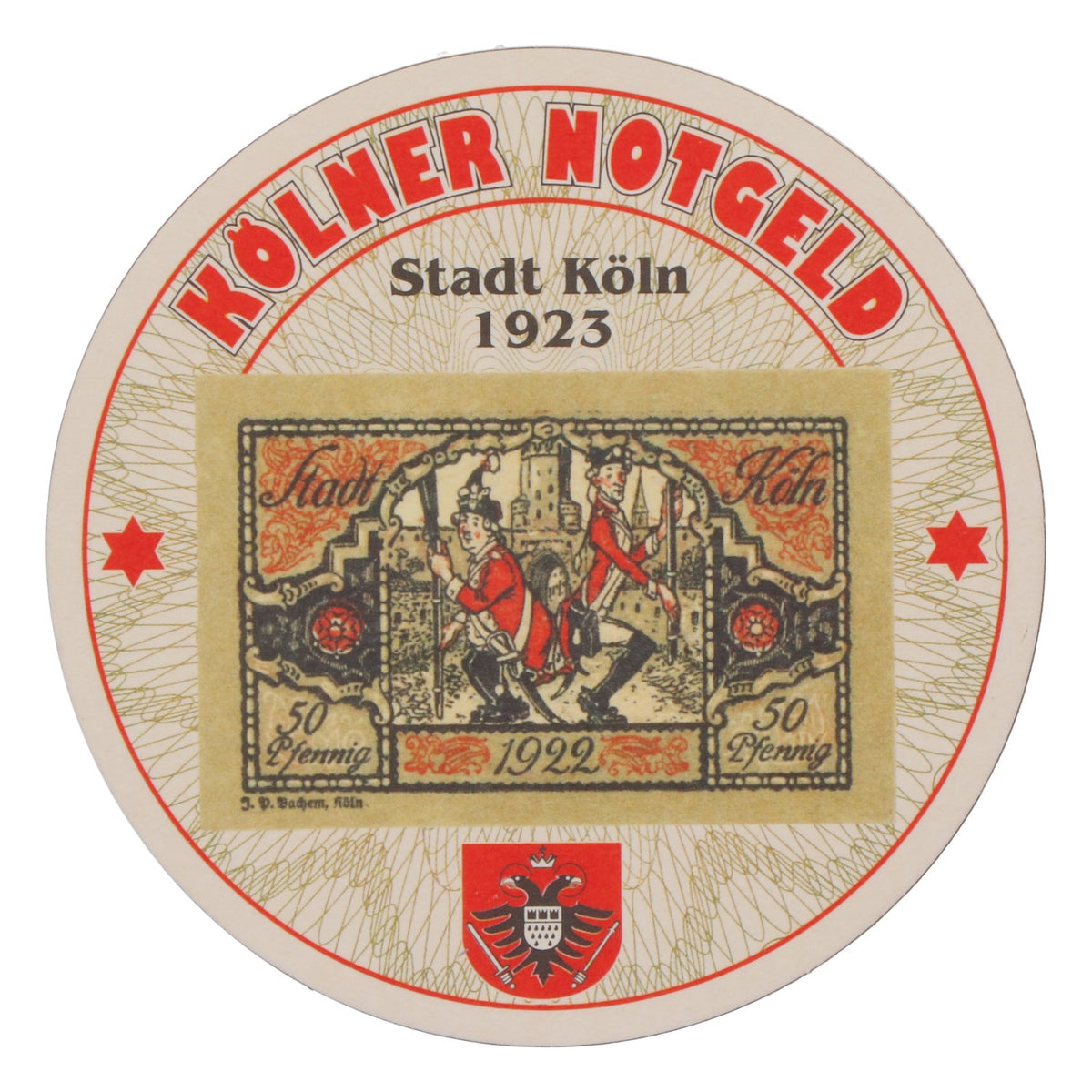 80x sottobicchieri Reissdorf Bier "Kölner Notgeld" 50 Pfennig V1 – Vista 3