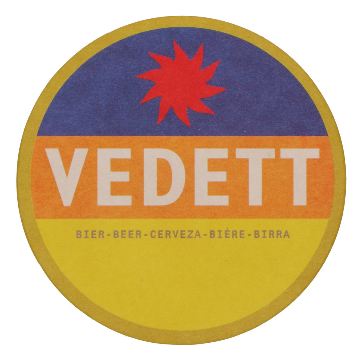 80x sottobicchieri Vedett Birra Sottobicchieri Sottobicchieri in vetro Blu/ arancione/ giallo – Vista 2