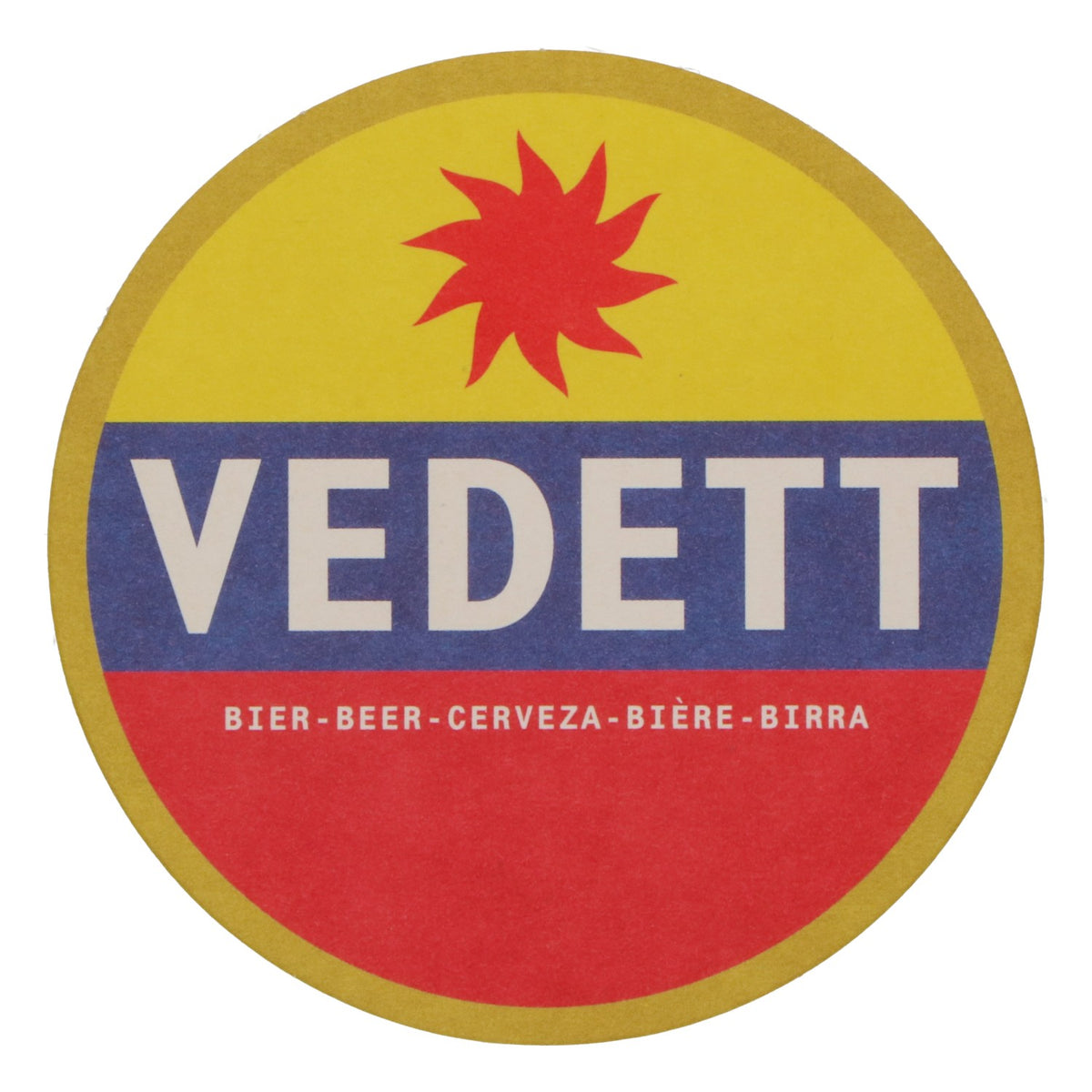 80x sottobicchieri Vedett Birra Sottobicchieri Sottobicchieri in vetro Denaro/ blu/ rosso – Vista 3
