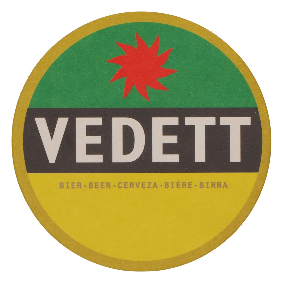 80x sottobicchieri Vedett Birra Sottobicchieri Sottobicchieri in vetro Verde/ nero/ giallo – Vista 3