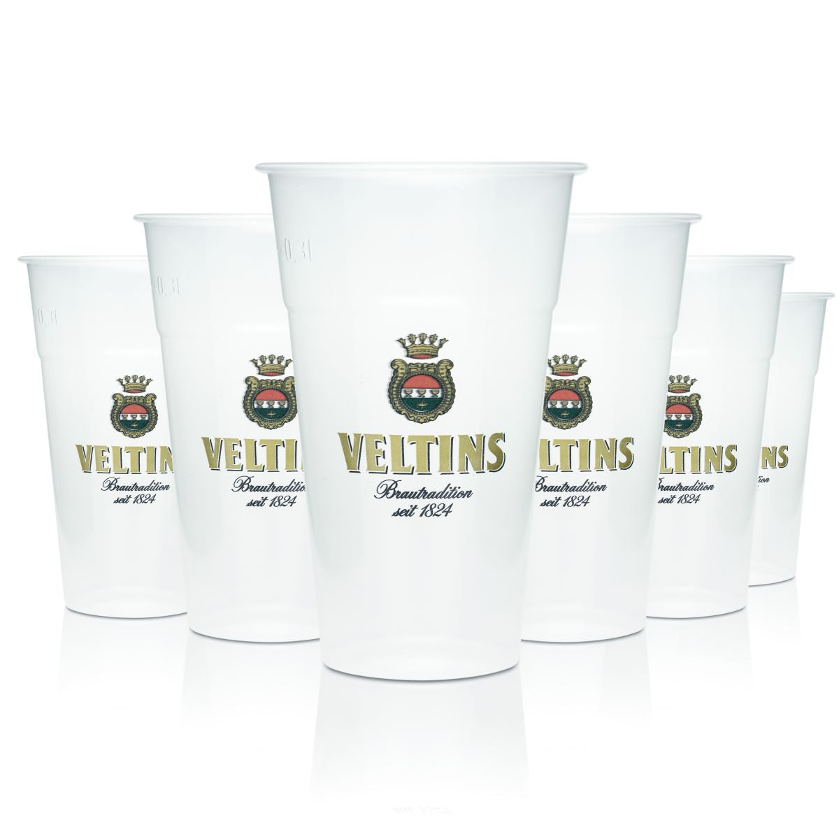 80 bicchieri da birra Veltins 0,3 l in plastica usa e getta Bicchieri da birra Bicchieri di plastica