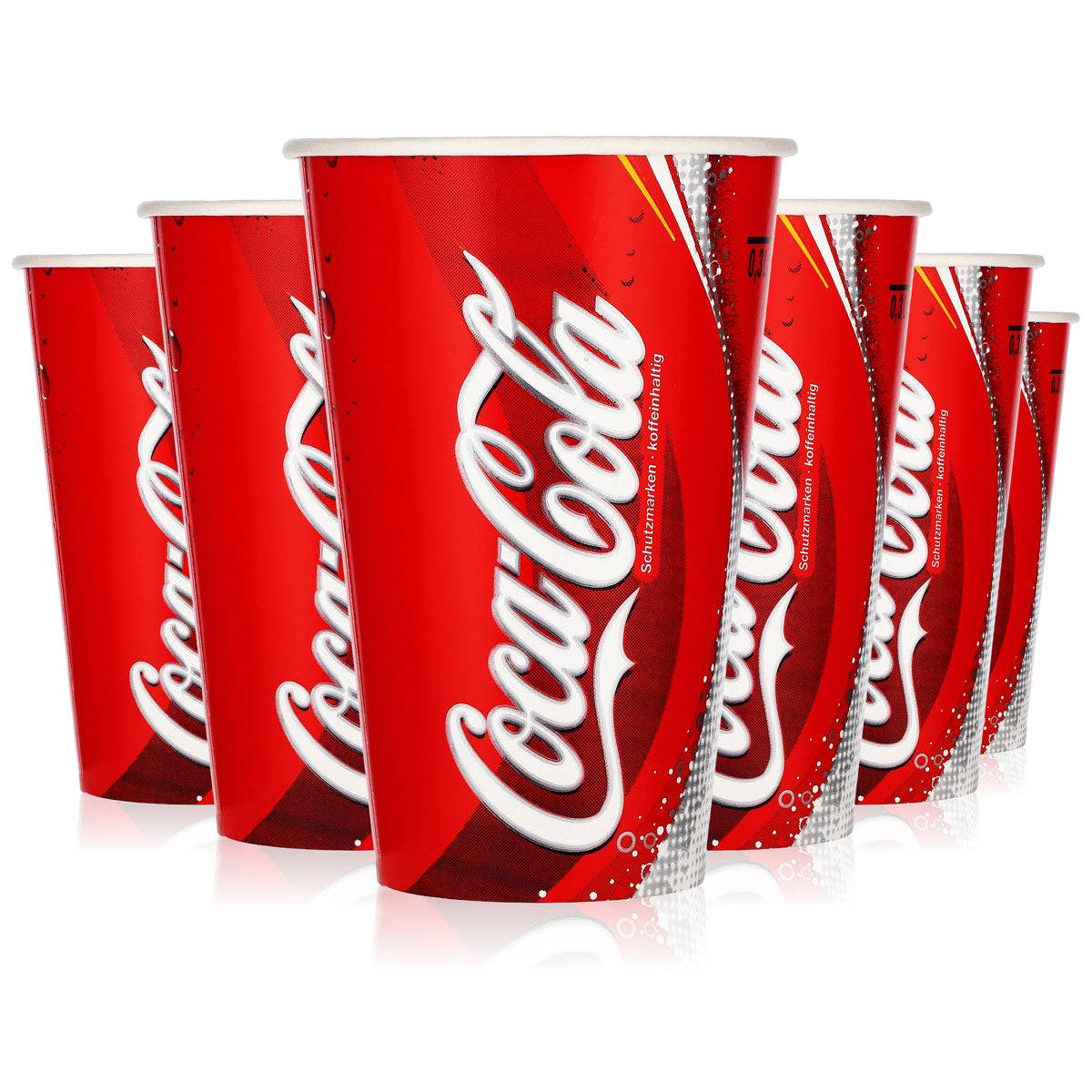 85 bicchieri di carta monouso Coca-Cola da 0,3 l (set da 85 pezzi)