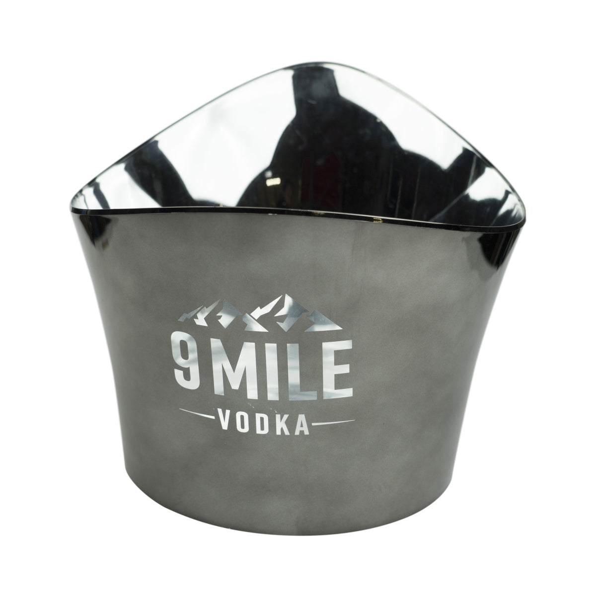 9 Mile Vodka Raffredda bottiglie Contenitore per cubetti di ghiaccio Raffredda LED Argento Magnum