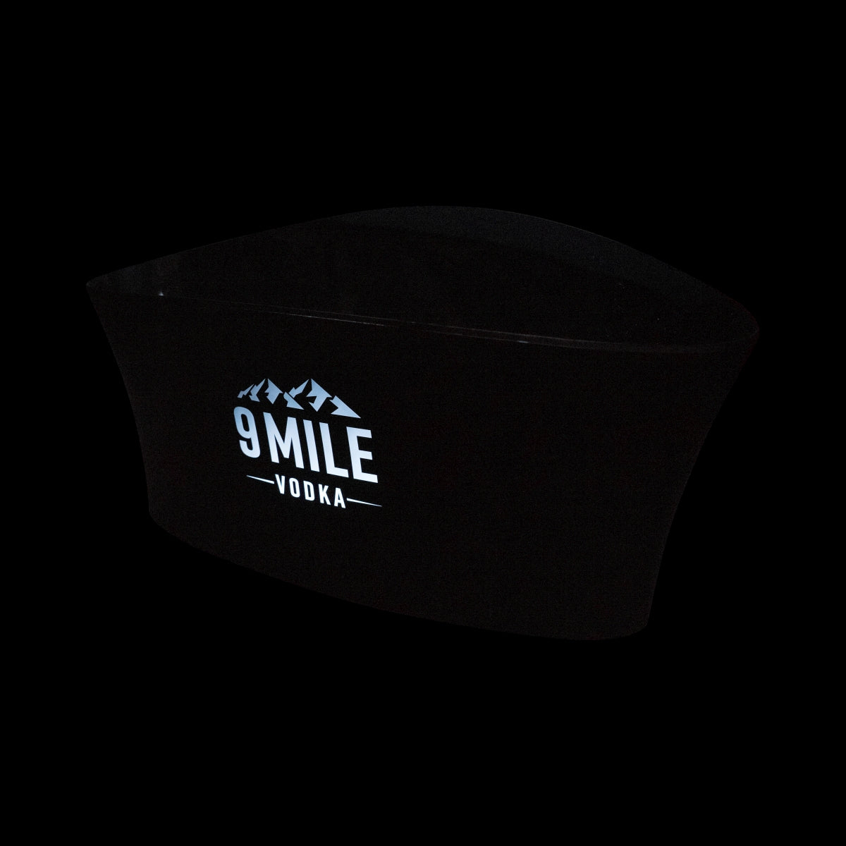 9 Mile Vodka LED Raffredda bottiglie a batteria Contenitore per cubetti di ghiaccio nero Jeroboam – Vista 3
