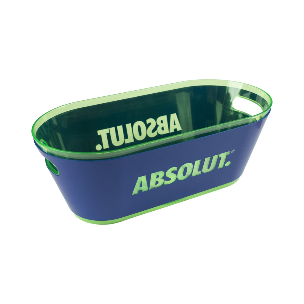 Raffredda bottiglie Absolut Cooler LED Cooler Vaschetta per cubetti di ghiaccio Ice Box 50x25x19cm Lumi