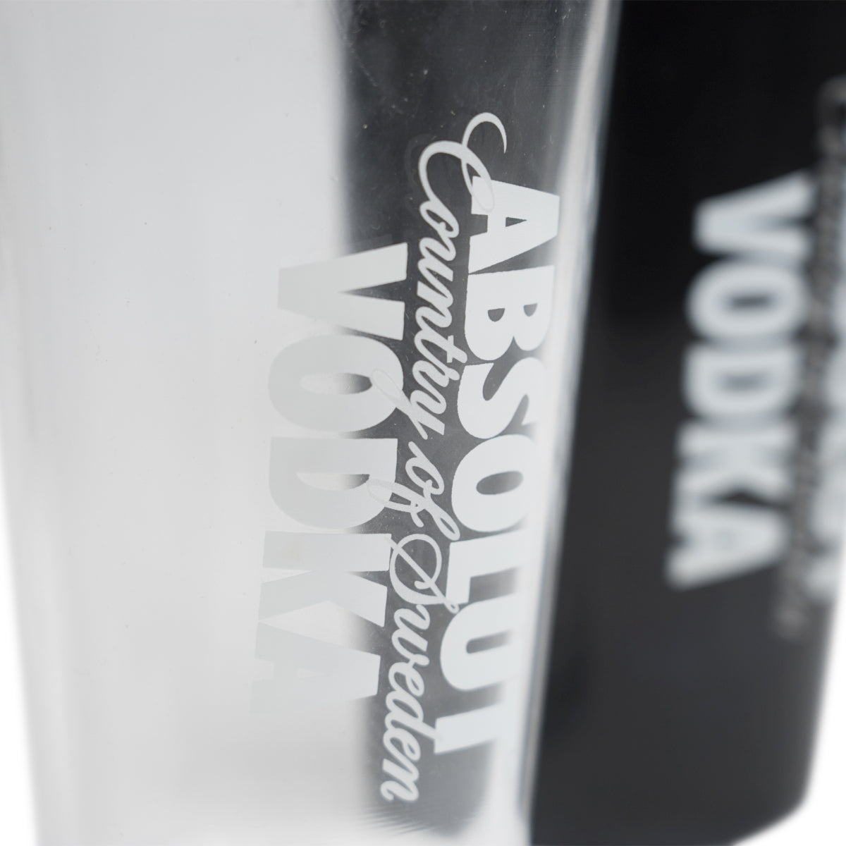 Absolut Vodka Boston Shaker nero in vetro Shaker da cocktail Barman gommato – Vista 3