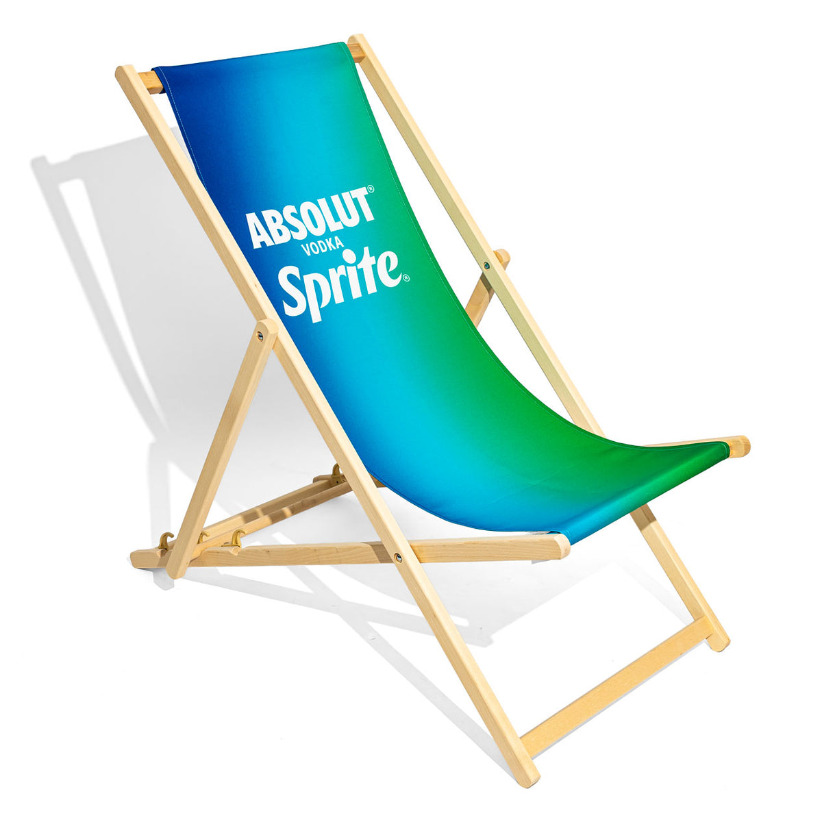 Absolut Vodka Sedia a sdraio Sdraio da spiaggia "Absolut Sprite" Legno di faggio