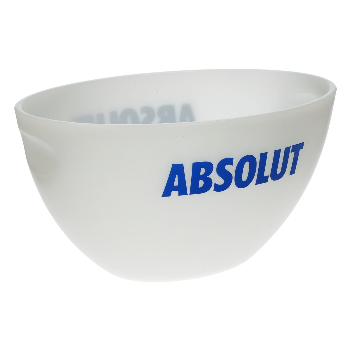 Absolut Vodka XXL Ice Bucket - Raffreddatore per bottiglie bianco con logo in rilievo blu da bar – Vista 2