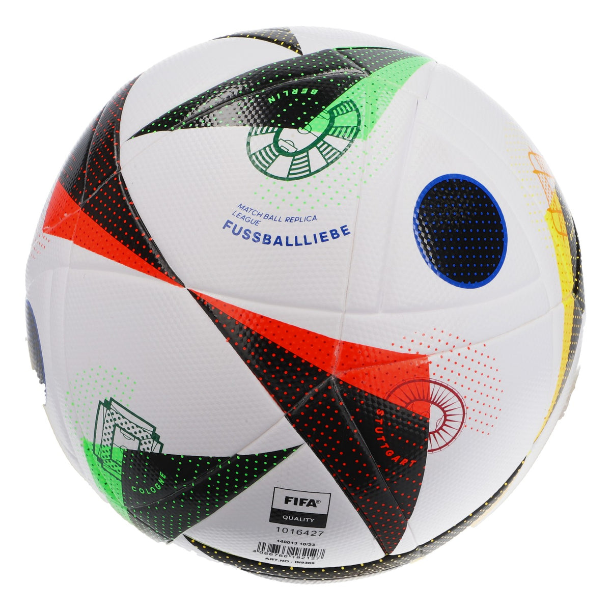Adidas Calcio EM2024 Calcio da strada 350 g UEFA EURO 2024 Match Ball Replica – Vista 3