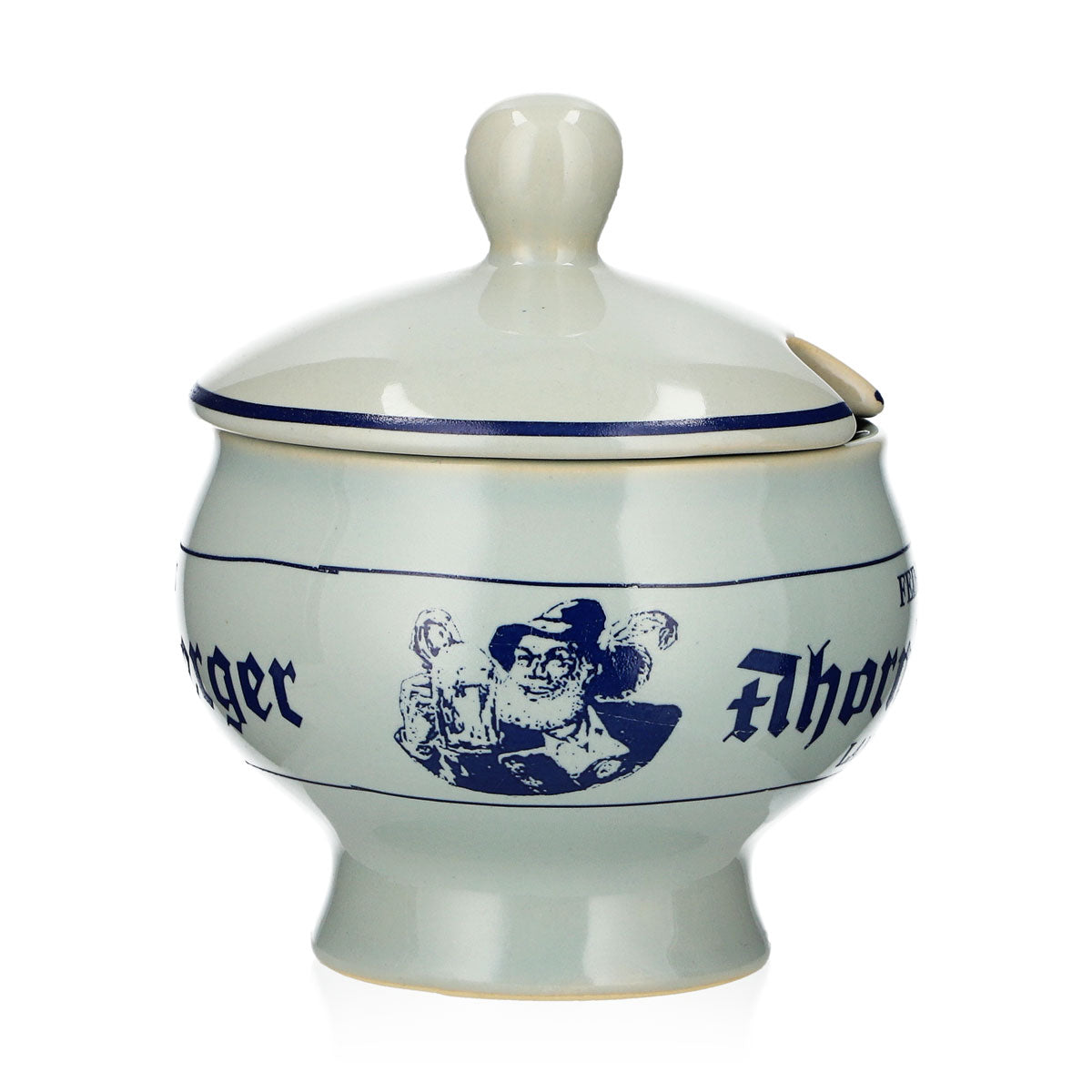 Bicchiere da birra Ahornberger in ceramica grigia, forma a vaschetta – Vista 2