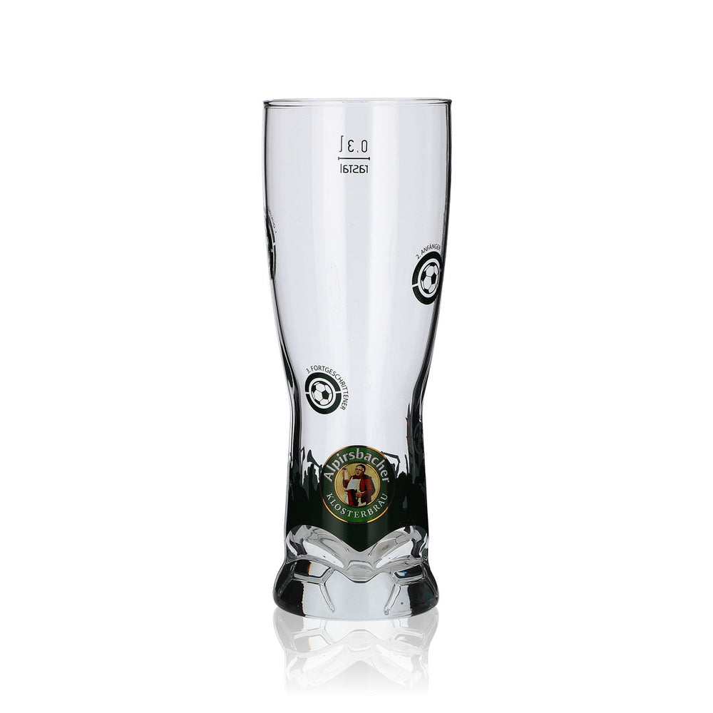 Bicchiere da birra Alpirsbacher 0,3 l, edizione speciale a forma di coppa da calcio, birra bianca, bicchieri da birra