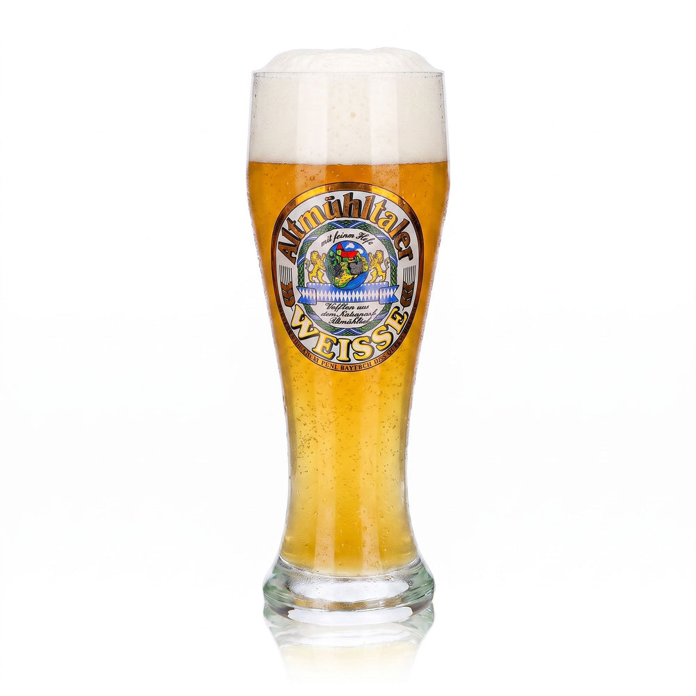 Bicchiere da birra Altmühltaler da 0,3 l, a forma di coppa, Weisse Ruhr, cristallo con rilievo
