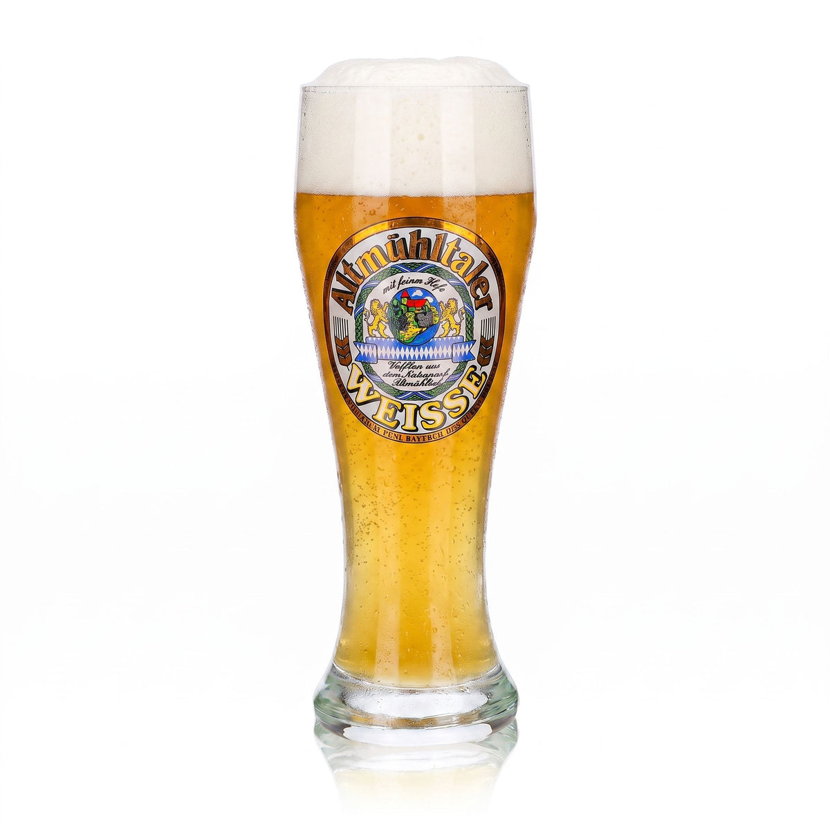 Bicchiere da birra Altmühltaler da 0,3 l, a forma di coppa, Weisse Ruhr, cristallo con rilievo