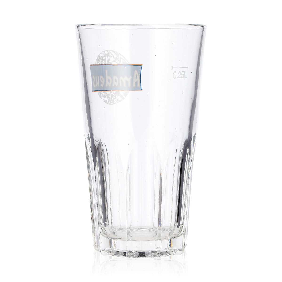 Bicchiere da birra Amadeus da 0,25 l, bicchiere tumbler, logo blu, bicchiere da whisky Old Fashioned – Vista 3