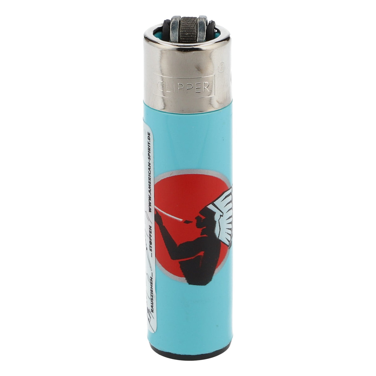 American Spirit Tabacco Accendino Lighter Classic Large Blu riutilizzabile Clipper – Vista 2
