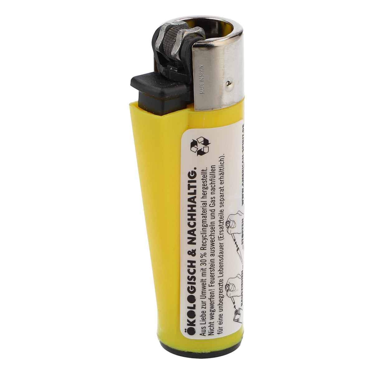American Spirit Tabacco Accendino Lighter Classic Large Giallo riutilizzabile Clipper – Vista 4