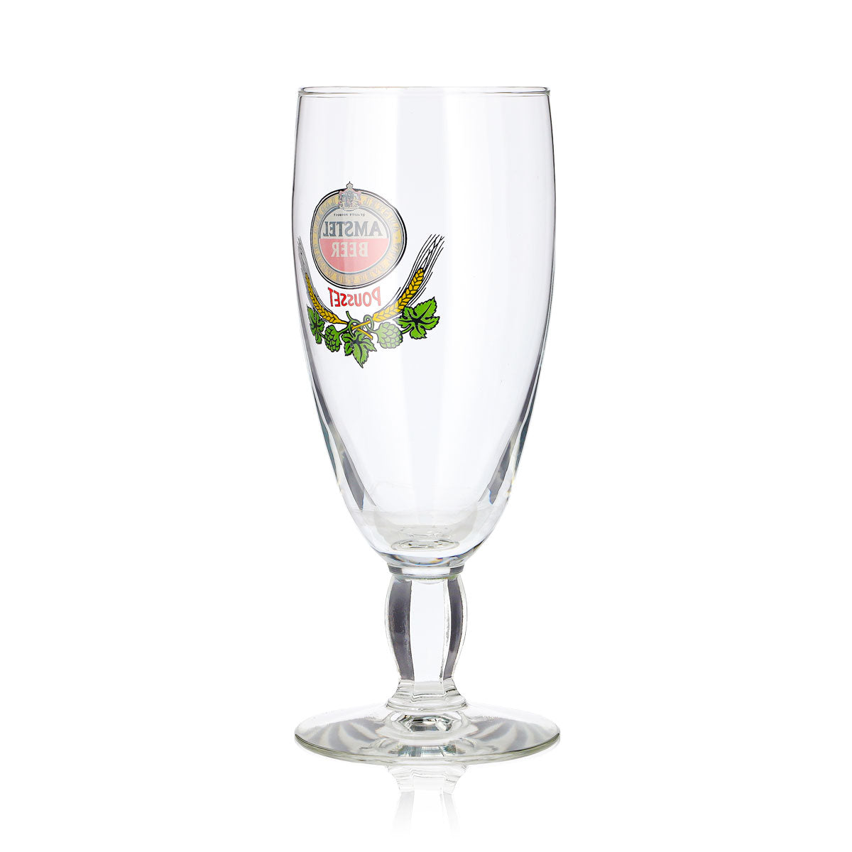 Bicchiere da birra Amstel da 0,33 l, a forma di coppa, Pousset, con stelo squadrato, Durobor – Vista 4