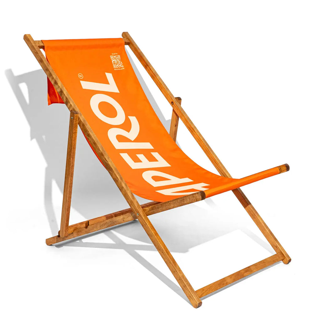 Sedia a sdraio Aperol pieghevole da spiaggia, da giardino, da campeggio, mobile