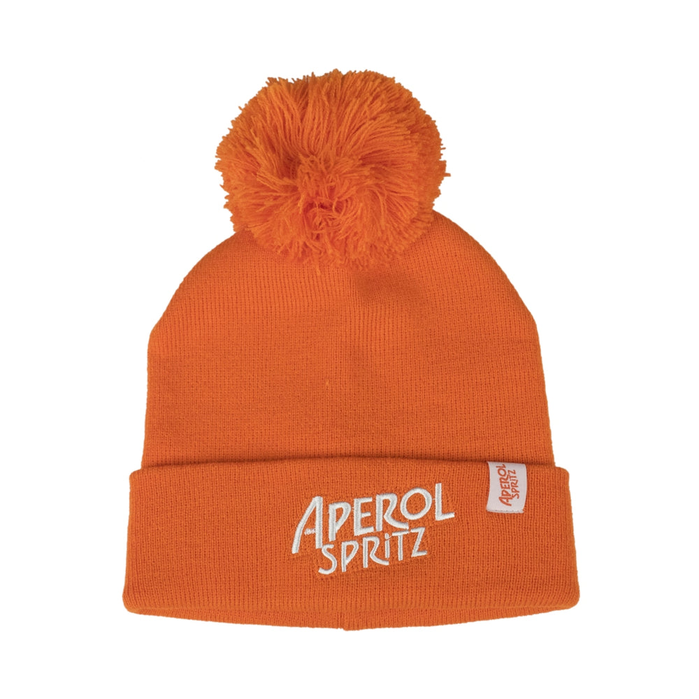 Berretto Aperol Spritz in maglia con pompon in lana, cappello invernale taglia unica unisex