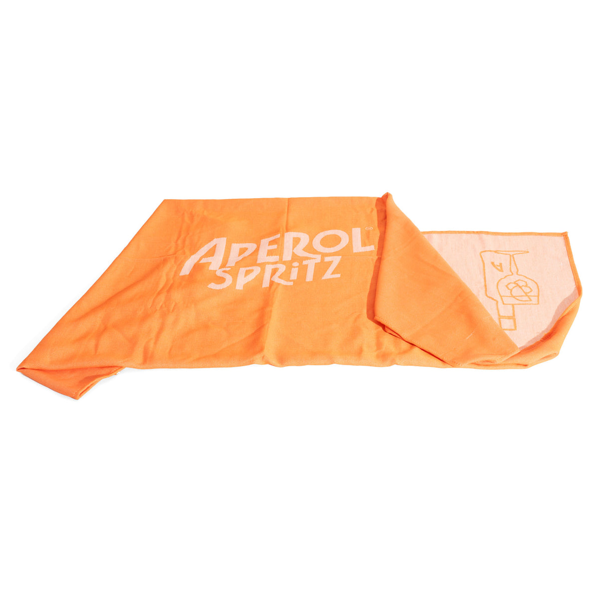 Coperta in pile Aperol Spritz Coperta coccolosa Coperta da terrazzo 150x120 cm Arancione