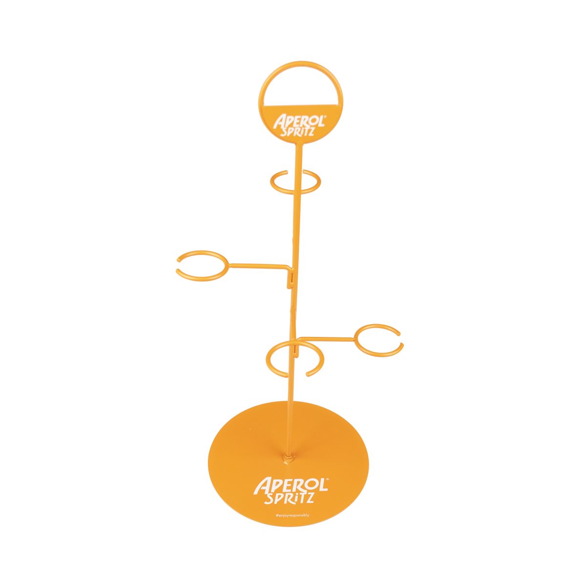 Aperol Spritz Albero di bicchieri 4 bicchieri Supporto Decorativo Gastronomico Pubblicitario Merchandising