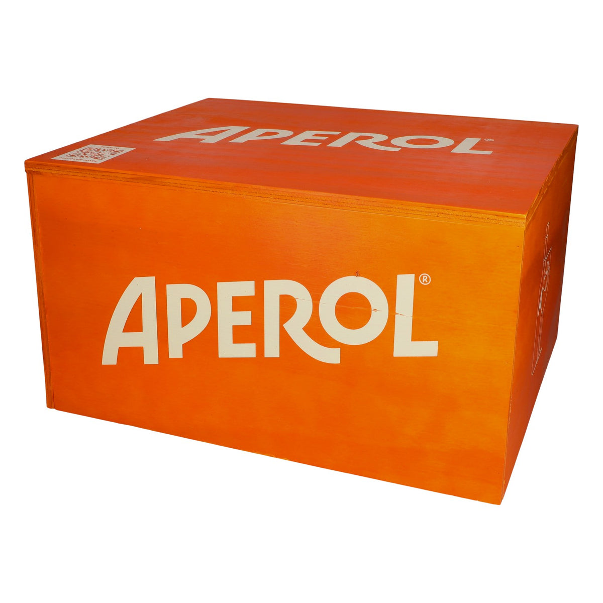 Aperol Spritz Cassa in legno arancione 45x38x26cm Seduta Tavolo da giardino Box Cassa – Vista 2