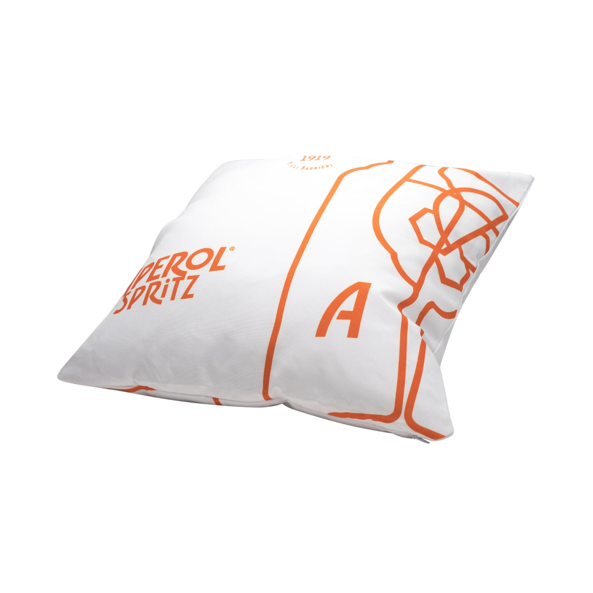 Cuscino Aperol Spritz bianco Aperitivo 1919 40x40 Decorazione per esterni Divano lounge Soggiorno – Vista 2